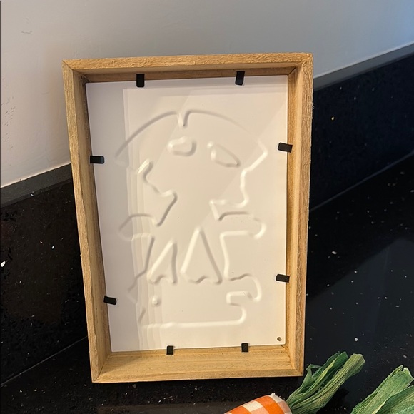 NWT Farm Fresh Easter Bunny Carrot Sign & 3 Orange Gingham Checked Carrots - Picture 4 of 10